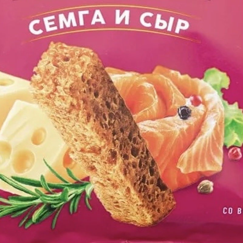 Сухарики «Семга и сыр»